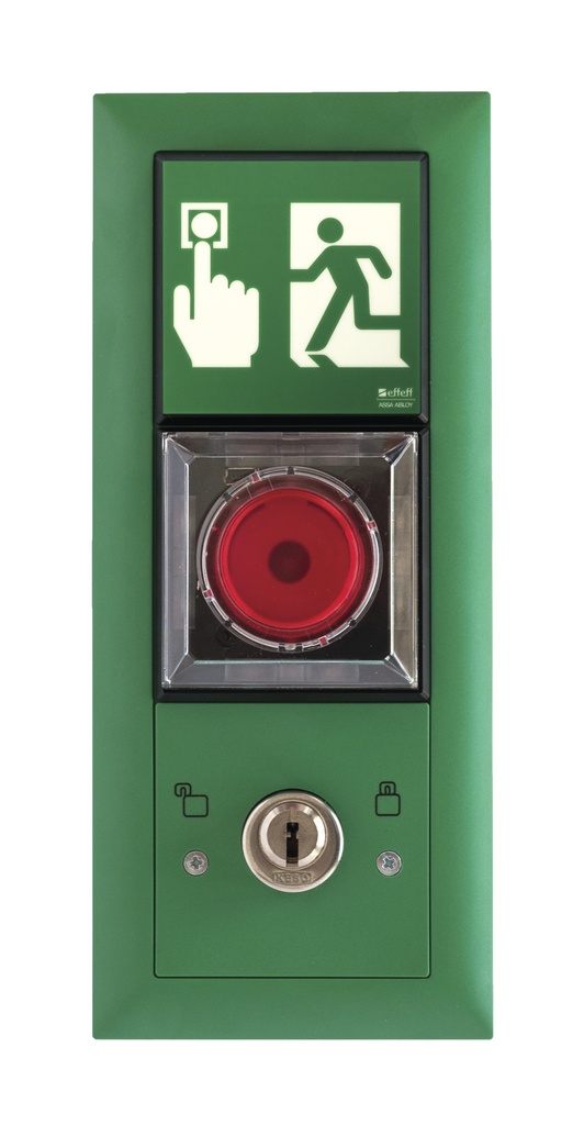 [1385-14T4-CHF90] Terminal issue secours x3,vert,encastré