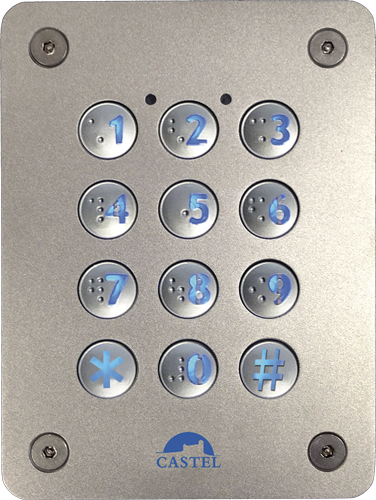 Clavier Wiegand clavier braille encastré en acier
