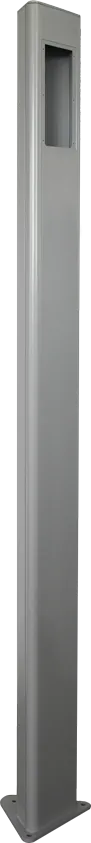 [340.9870] POTELET PL XLESS  tout aluminium - Hauteur 2,20m - Teinte RAL 9006 - Fixation sur platine au sol
