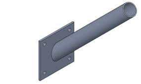 [30551000] Poteau de fixation (ø50mm) bavolet - 0m45