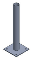 Poteau de fixation (ø50mm) (pour mur ou toiture)