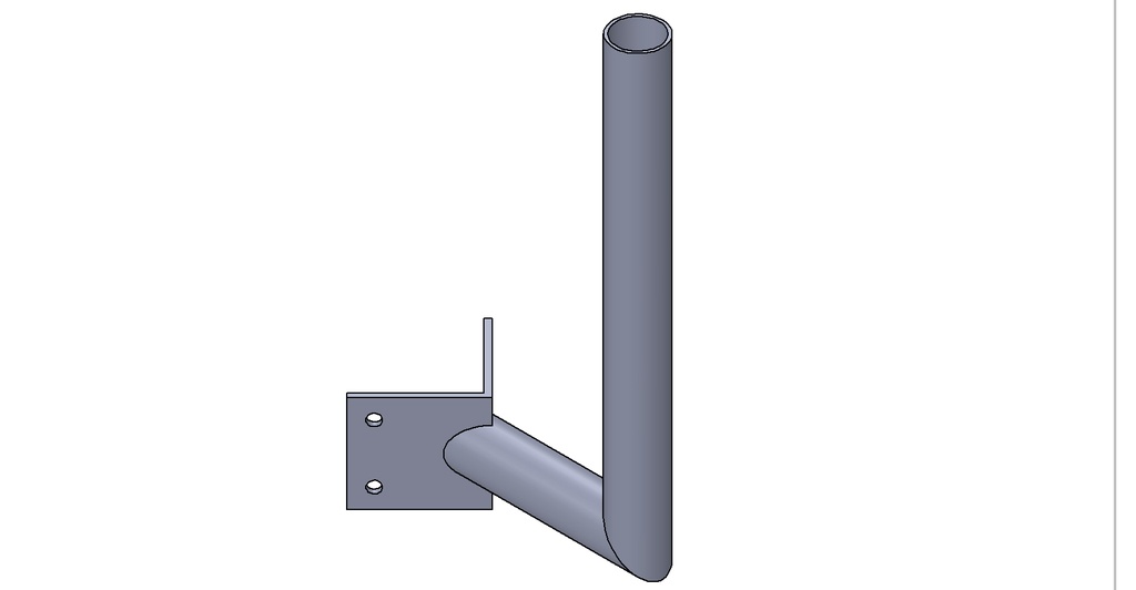 [30551003] Poteau de fixation (ø50mm) sur un angle sortant
