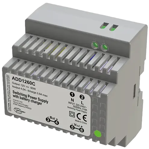 [ADD1260C] Alimentation sur rail DIN  chargeur 230V AC / 12V