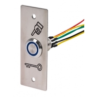 [PB19NO+NC_B12_6FSI] Bouton poussoir INOX 19 mm bleu NO+NC + PBP19_3