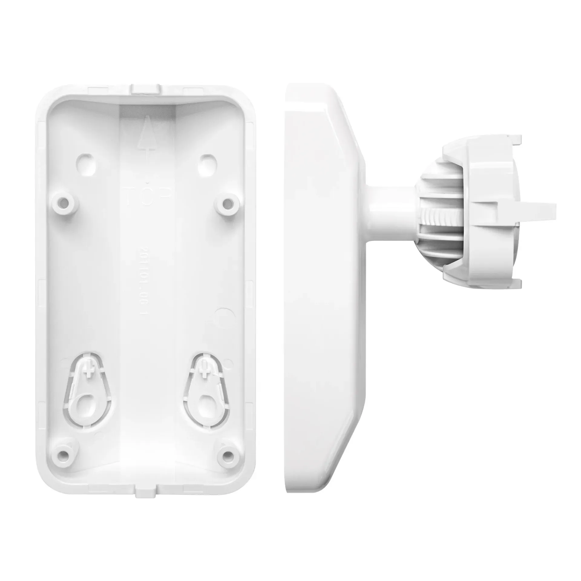 Kit de supports muraux pour détecteurs extérieurs : série OPAL, AOD-210 (couleur blanche ; BRACKET d'angle et BRACKET à rotule)