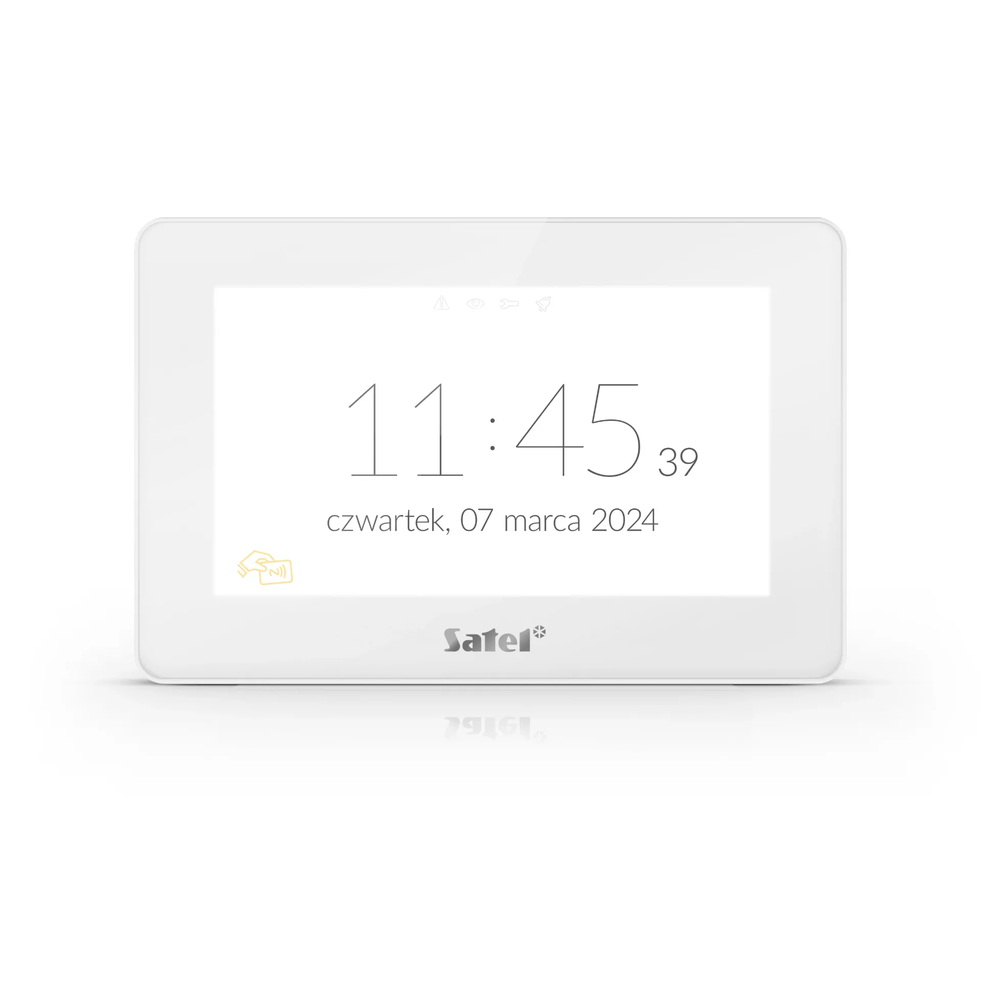 Clavier à écran tactile 7" (blanc, lecteur de carte MIFARE)