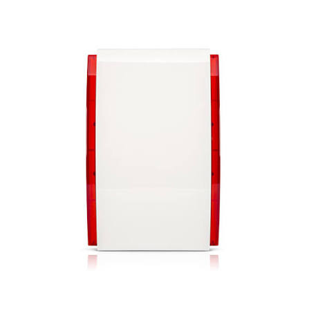 [SPW-250 R] Sirène acoustique intérieure avec batterie de secours (boîtier PC-LEXAN, rouge, PIEZO, pile CR123A 3V)