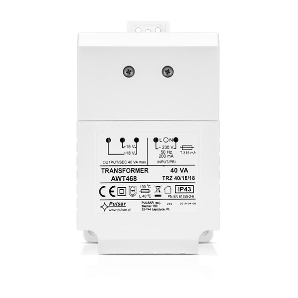Transformateur 230V/18 AC, 40 VA