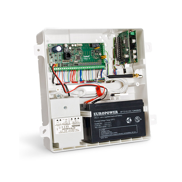 Boîtier en plastique pour panneaux de commande, modules d'extension et modules GSM, encastré, (sans transformateur)