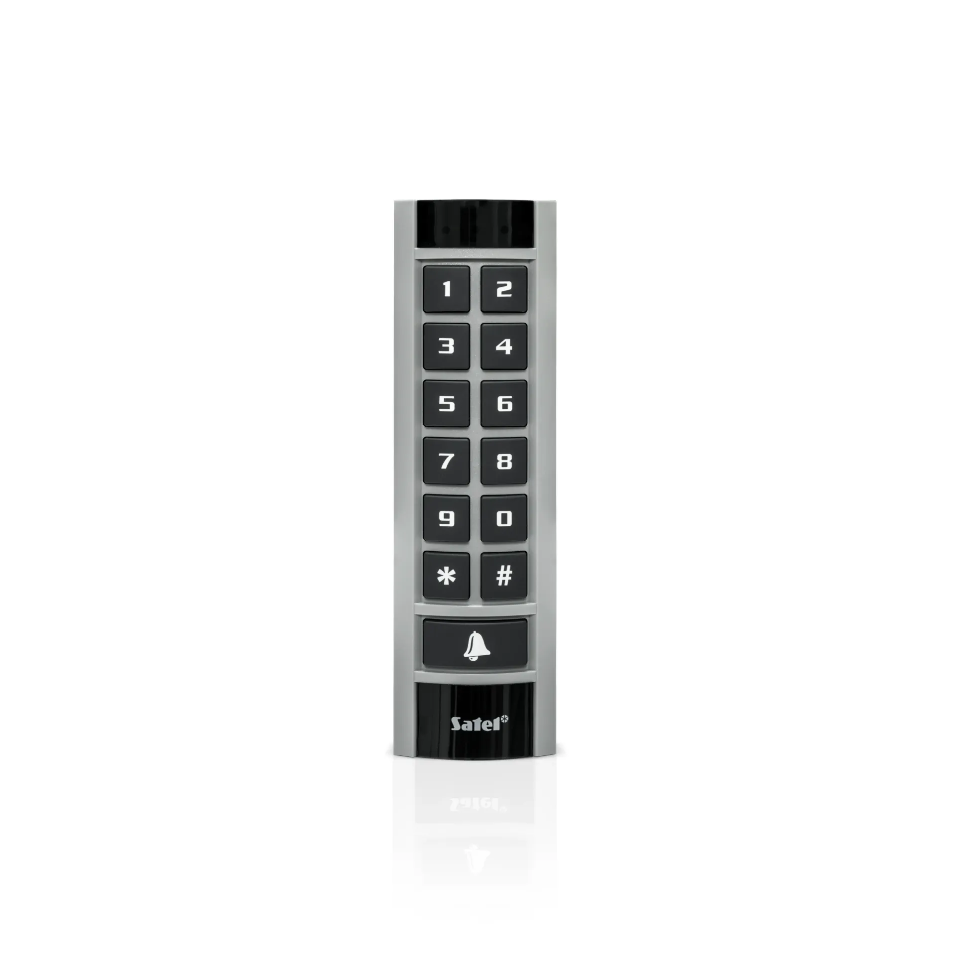 [CR-MF5] Clavier avec lecteur de carte (norme MIFARE, rétroéclairage blanc, utilisation en extérieur, gris) - fonctionne avec INTEGRA, ACCO ou autonome