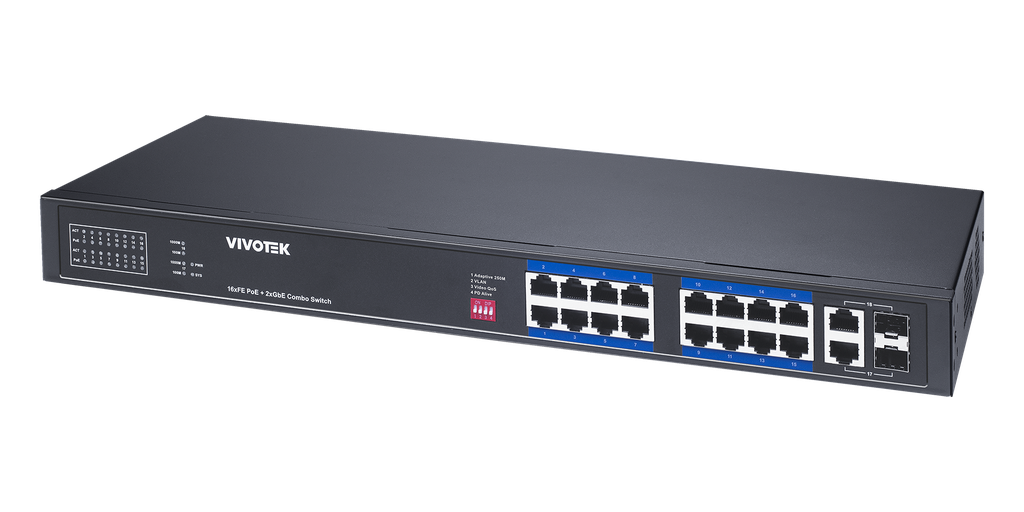 16xFE PoE + 2xGbE Combo Unmanaged Switch