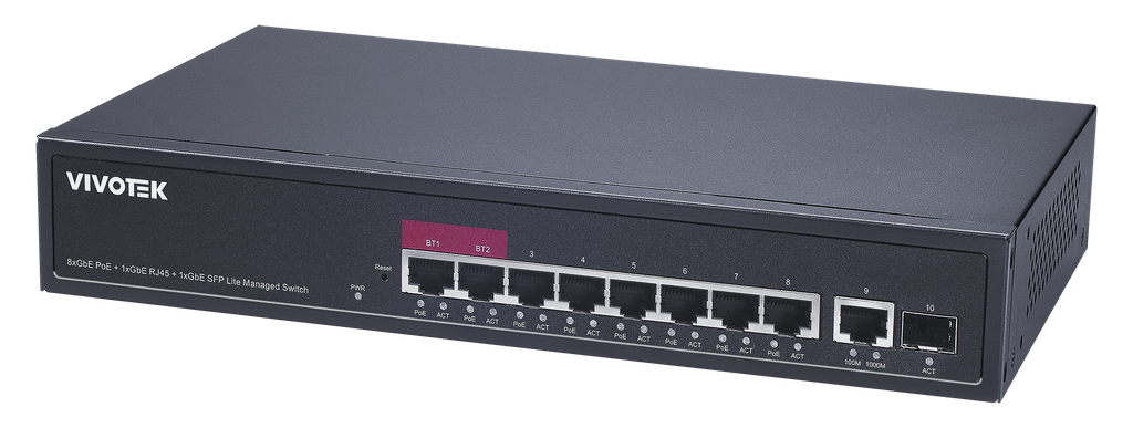 8xGE PoE + 1xGE UTP + 1xGE SFP lite managed switch