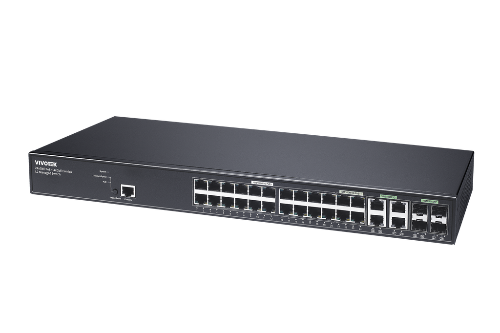 24xGbE PoE + 4xGbE Combo VIVOCAM L2 Managed PoE Switch