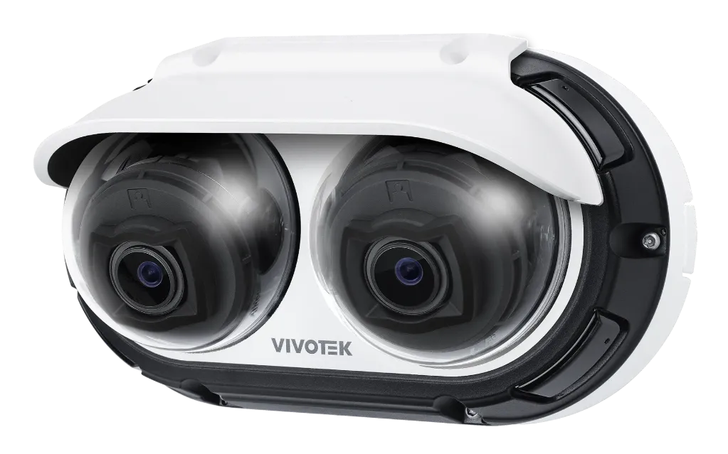 [MA9312-EHTV] Outdoor Vandal Dome, 10M Multi-Sensor Adjustable, (2x8M sensors), 30fps, H.265/H.264/MJPEG, 2.8~12mm motorized lenses, D/N, WDR Pro 120dB, TPM 2.0, RealSight engine, Smart VCA, Vision Object Analytics, 20m IR illuminators, PoE, Smart Stream III, operating temp. (-40℃ ~ 55℃/ - 40℉ ~ 131℉)